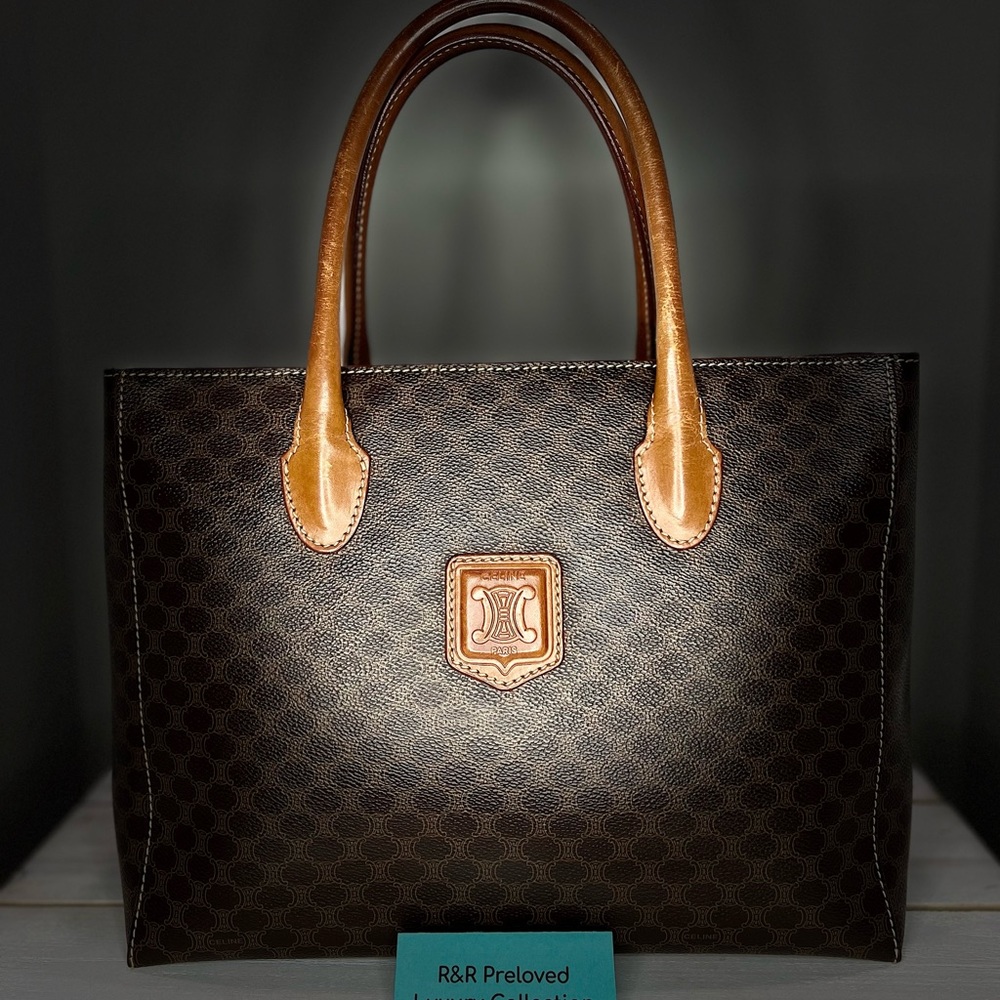 Celine Macadam Handle Bag (Brown Pattern) - image 3